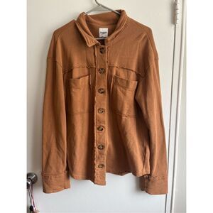 Kenzie Jeans Womens Medium Long Sleeve Button Collared Double Breasted Jacket